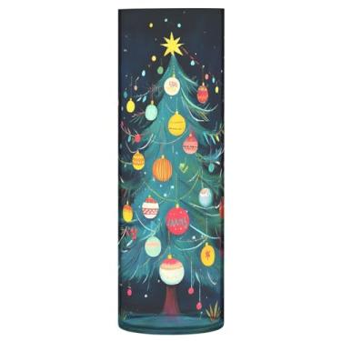 Imagem de Qilmy Vaso de árvore de Natal e estrelas para flores, vaso de belas artes, decoração de casa para escritório, sala de jantar, sala de estar, casamento166