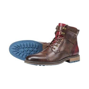 Imagem de Botas De Couro Masculinas Tamanho 7-13 Confortáveis E Novas  AL605 - h