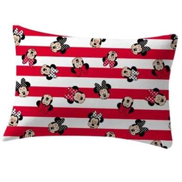 Imagem de Fronha Portallar Malha Mista Minnie Poá Vermelho
