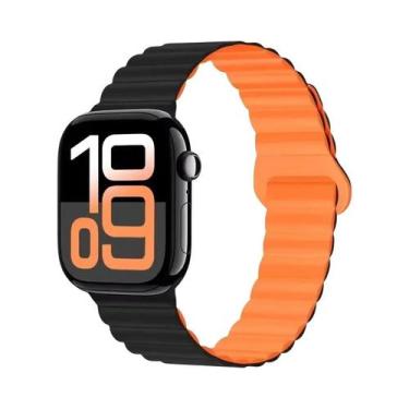 Imagem de Pulseira Esportiva Magnética De Silicone 42mm 44mm 45mm 46mm 49mm Para