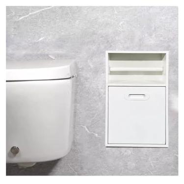 Imagem de Nicho de chuveiro de aço inoxidável - Caixa de armazenamento multicamadas para papel higiênico e lixo, design embutido de fácil instalação para banheiro, hotel e uso doméstico - Solução durável e