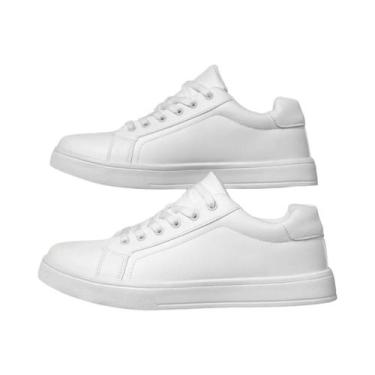 Imagem de Tênis De Couro Masculino Respirável Casual Antiderrapante Calçado Vulc