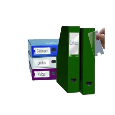 Imagem de Porta Etiquetas Auto Adesivo Transparente Embalagem 6 Unds