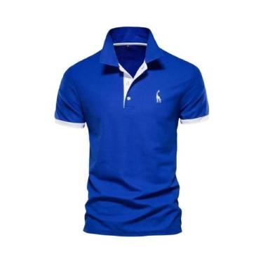 Imagem de Camisas Polo Masculinas Slim Fit - Algodão, Bordado, Casual e Moda Ver