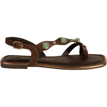 Imagem de Sandália Feminina Rasteira Casual Dia a Dia Passeio Trabalho Verão com Pedraria Conforto Dakota Y9381