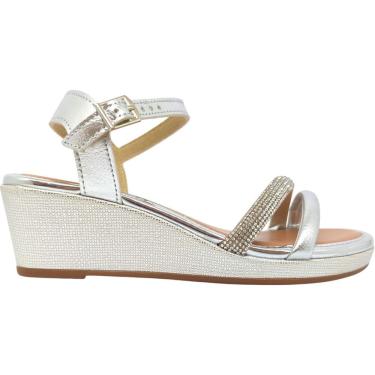 Imagem de Sandália Feminina Anabela Casual Dia a Dia Passeio Trabalho Festa Com Strass Moleca 5512.309