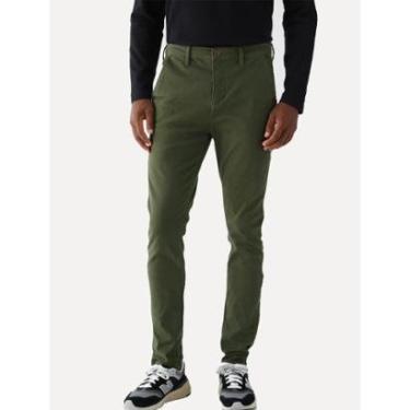 Imagem de Calça Aramis Masculina Chino Color Basica Verde Militar-Masculino