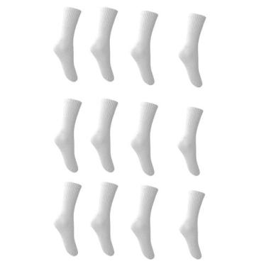 Imagem de Kit 12 Meia Selene Cano Longo Algodão 4160PP 39 ao 43 Cor:BrancoTamanh