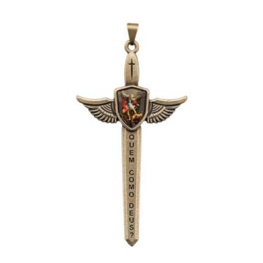 Imagem de Pingente Espada São Miguel Arcanjo 7,8 Com folheto AR8700 - Artigos Re