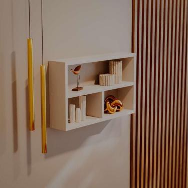 Imagem de Nicho de Parede Decorativo Branco Pequim para Sala Quarto Hall