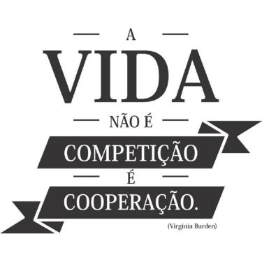 Imagem de Adesivo Decorativo De Parede Frase A Vida Não É Competição