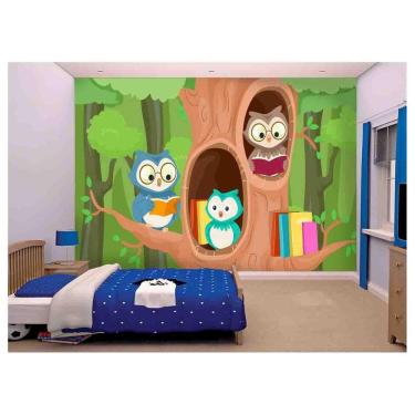 Imagem de Papel De Parede Corujas Livros Leitura  Azs116