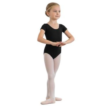 Imagem de Collant Infantil Manga Curta Só Dança Preto - 8 - Preto, Preto, 8