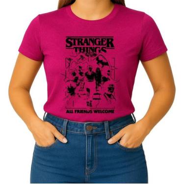 Imagem de Camiseta Camisa Adulto Feminina Masculina Algodão Série Stranger Thing