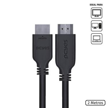 Imagem de Cabo Displayport Macho Para Hdmi 2.0 Macho 2 Metros -...
