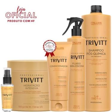 Imagem de Trivitt - Hidratação 500g + Condicionador + Fluído para Escova + Repar