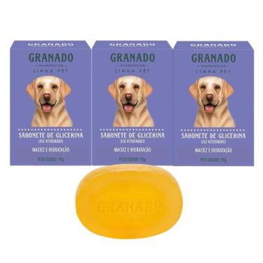 Imagem de Kit 3 Sabonete Pet Cachorro Gato Granado Glicerina Maciez e Hidratação