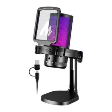 Imagem de Microfone Gamer Maono DGM20, RGB, USB, PC, PS4, PS5 e MAC OS, Com Suporte, Preto - DGM20 (BLACK)-Unissex