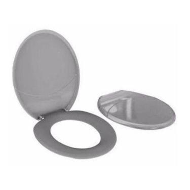 Imagem de Assento Privada Max Tigre Cinza Tampa Vaso Sanitário - Rede Construir