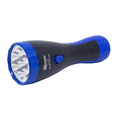 Imagem de Lanterna Recarregavel Western Curta 7 Leds, Vermelho e Preto, Bivolt