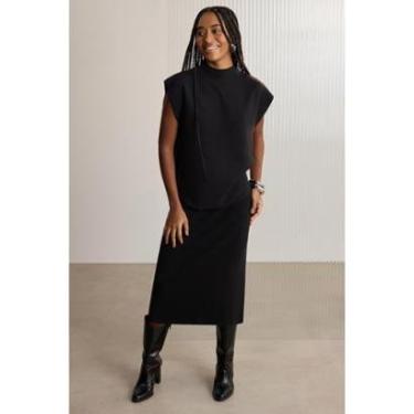 Imagem de Saia Midi Chá Lunender Em Tricô-Feminino