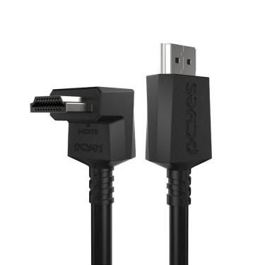 Imagem de Cabo Hdmi 2.0 Conec.90º Vertical - Preto - 3 Metros - Ph20-3v-c