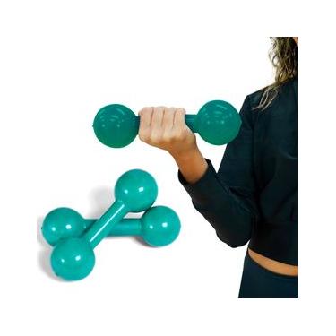 Imagem de Par Halter Peso Academia Musculação Emborrachado 6kg Consport