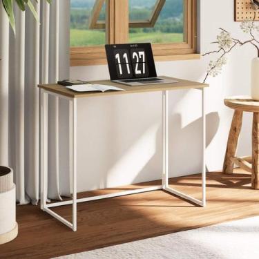 Imagem de Escrivaninha Mesa Escritório Mesa Dobrável Office e Estudo Pés Metal 9