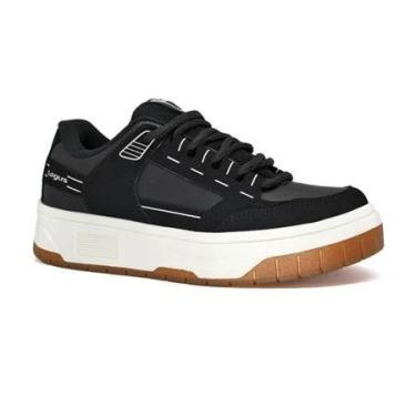 Imagem de Tênis Logus Preto Champagne Antiderrapante Cadarço -, Preto, Champagne