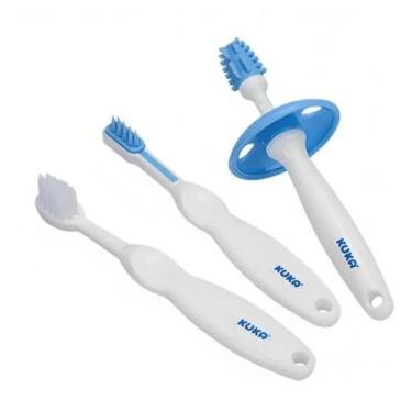 Imagem de Kit Higiene Dental Bebê Escova de Dentes Primeiros Dentinhos Kuka 3mes