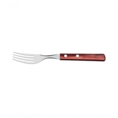 Imagem de Garfo De Mesa Tramontina Inox Cabo Polywood Vermelho