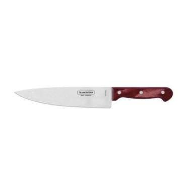Imagem de Faca Chef Tramontina Polywood 8 Aço Inox Vermelho