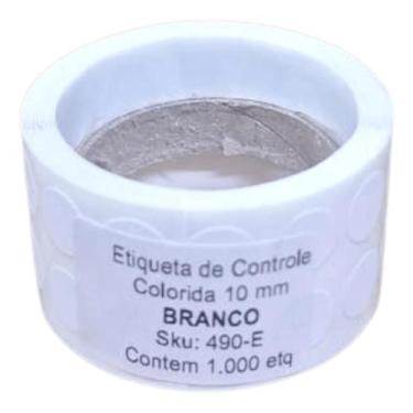 Imagem de Etiqueta Adesiva Bolinha Colorida 10mm 1,0cm Rolo C/1000 Etiquetas Bra
