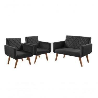 Imagem de Conjunto Anabelle 2 Poltronas De 1 Lugar 1 Poltrona 2 Lugares Braço Un