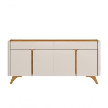 Imagem de Buffet Aros 4 Portas Pés Madeira Maciça - Mavaular Off White-naturalle