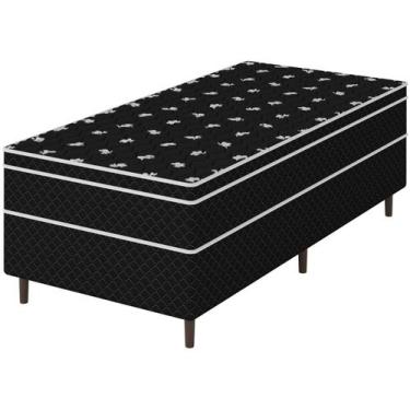 Imagem de Cama Box Conjugada Solteiro Umaflex de Espuma 88x52x188cm Carol, Preto