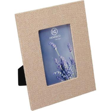 Imagem de PORTA RETRATOS 10X15 HOME&CO LINHO 24x19cm BEGE PAINEL QUADRO PARA FOTOS
