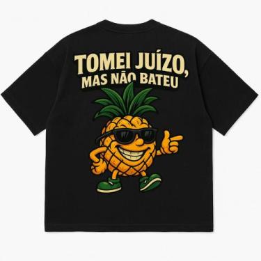Imagem de Camiseta Oversized Premium 100% Algodão com Estampa DTF Abacaxi - no-b