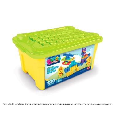 Imagem de Blocos De Montar - 120 Peças - Super Caixa Divertida 2 - Cores Sortidas - Dismat