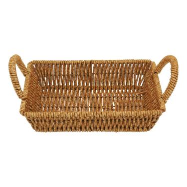 Imagem de CESTA PLÁSTICO 4x19x19cm NATURAL DECORATIVA ORGANIZADORA