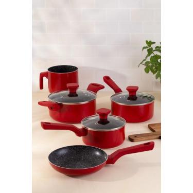 Imagem de Conjunto De Panelas 5 Peças Inducao Red Mimo Style