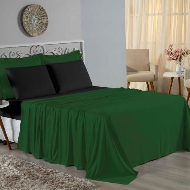Imagem de Jogo De Cama Solteiro Nobre 3 Peças Lençol Com Elástico De 30cm De Altura Malha 100% Al...