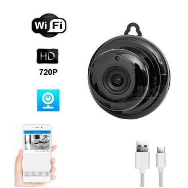 Imagem de Mini Camera Espiã  Wifi Veicular Escondida Noturna Rápido - Câmera IP