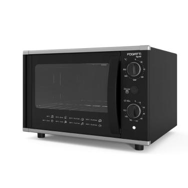 Imagem de Forno Elétrico de Bancada Top 40 Black 40L Preto com Timer 120 Minutos Grill e Dourador Fogatti