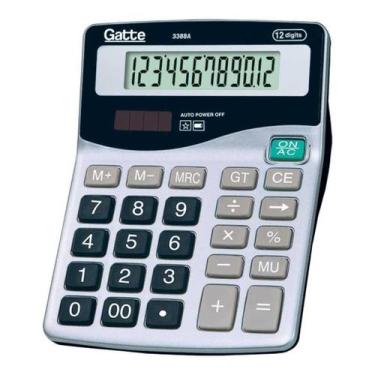 Imagem de Calculadora 12 Digitos 3388a 155x120x52 Solar E Pilha Preto - Make Mai
