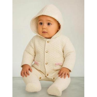 Imagem de Macacão Inverno Matelasse Bebê - kiko, Bege, M