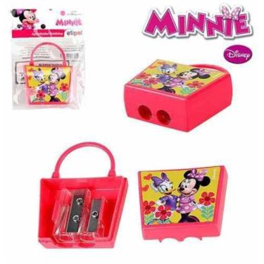 Imagem de Apontador Duplo Com Deposito Modelo Bolsinha Minnie 6,5X5Cm Na Solapa 