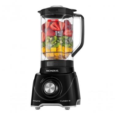 Imagem de Liquidificador Mondial Pratic Turbo III L-93-BG 550W 2,2L com Autolimpeza e 3 Velocidades