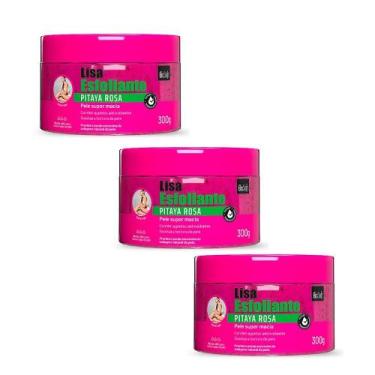 Imagem de Kit 3 Creme Esfoliante Corporal e Rosto Pitaya Rosa Esfoliação para Co