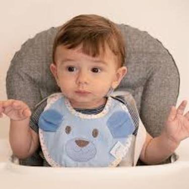 Imagem de Babador Para Bebê Baby Joy Dupla Face Estampa Urso Masculino